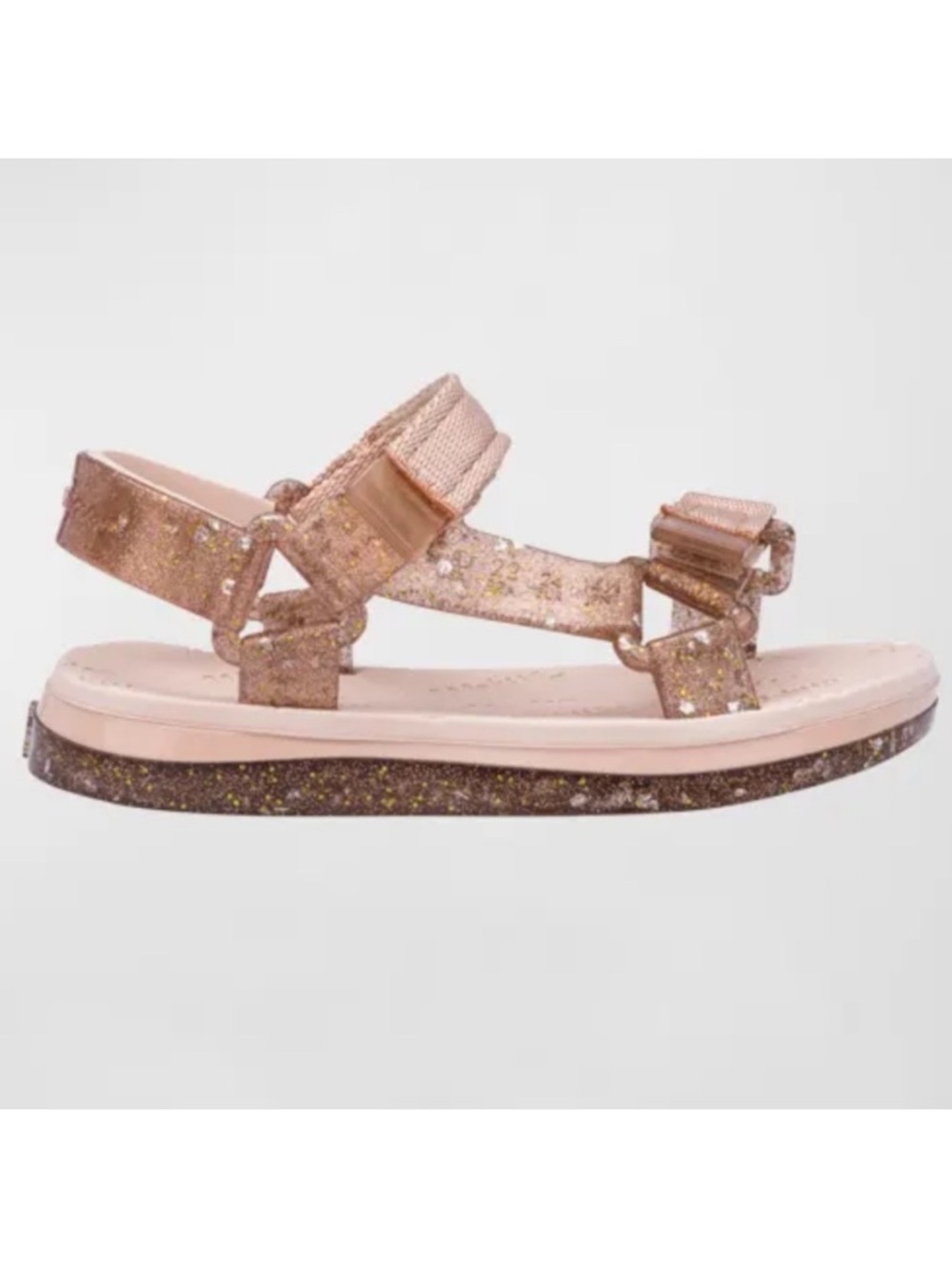 Melissa Papete Gold Rider Sports Sandals Strappy Size Women’s 9